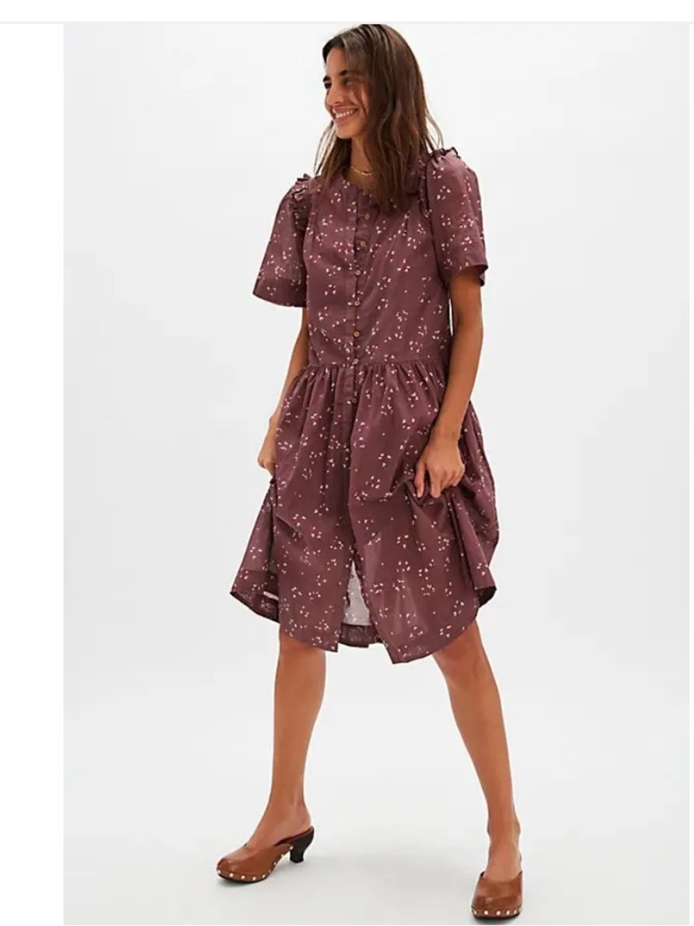NWT Free People Bella Mae Midi Dress Boho Floral Prairie Cottagecore DusterFlowy